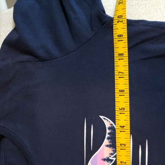 TEDDY THE DOG Running Dog Mountains LS Tee Size Large in Navy Good Condition - Picture 5 of 7